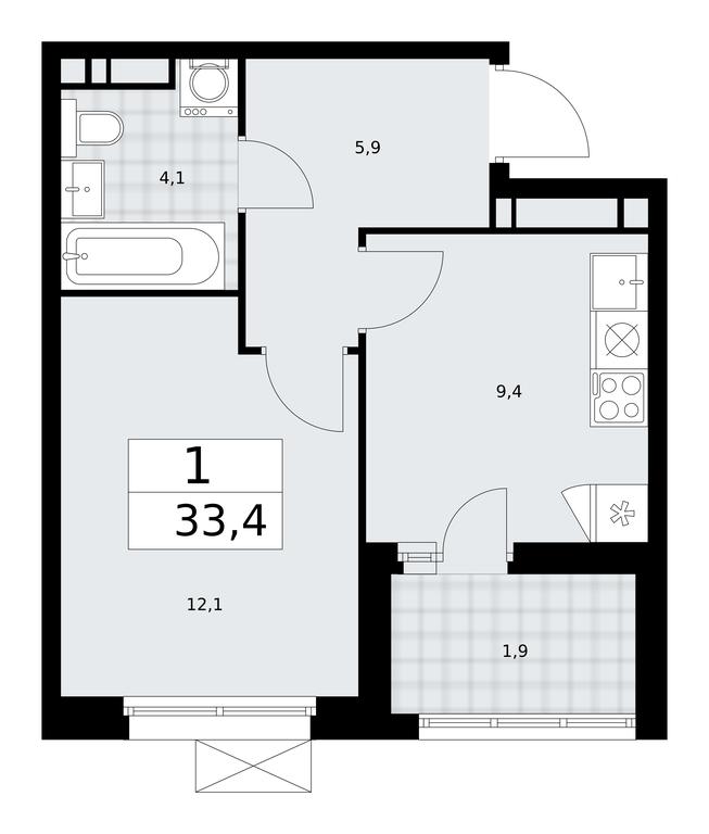Apartment Sale, 33.4 sq. m. at Skandinaviya, Skandinaviya Residential Complex, Sosenskoye Settlement, Moscow, Russia #1 Apartment Sale, 33.4 sq. m. at Skandinaviya, Skandinaviya Residential Complex, Sosenskoye Settlement, Moscow, Russia #1