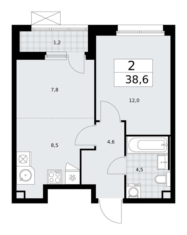1-BD Apartment Sale, 38.6 sq. m. at Skandinaviya, Skandinaviya Residential Complex, Sosenskoye Settlement, Moscow, Russia #1 1-BD Apartment Sale, 38.6 sq. m. at Skandinaviya, Skandinaviya Residential Complex, Sosenskoye Settlement, Moscow, Russia #1