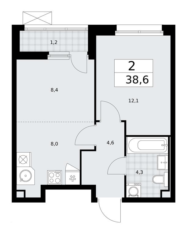 1-BD Apartment Sale, 38.6 sq. m. at Skandinaviya, Skandinaviya Residential Complex, Sosenskoye Settlement, Moscow, Russia #1 1-BD Apartment Sale, 38.6 sq. m. at Skandinaviya, Skandinaviya Residential Complex, Sosenskoye Settlement, Moscow, Russia #1