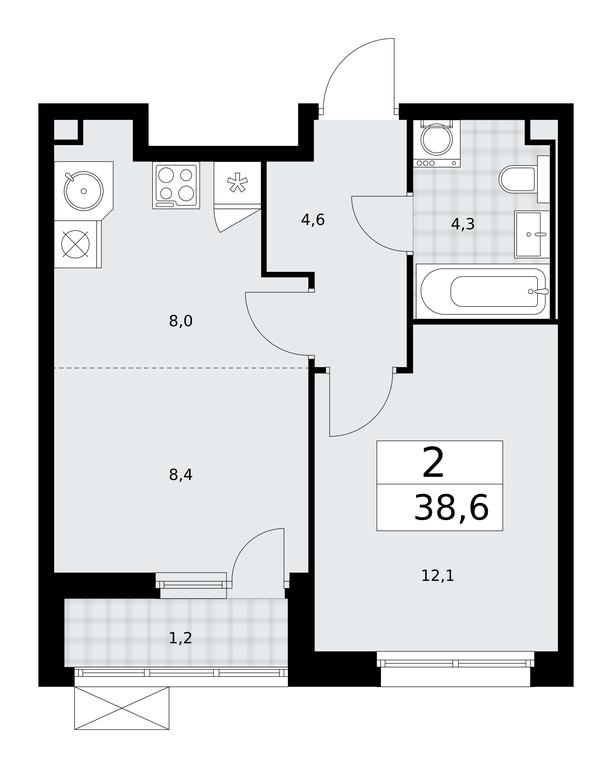 1-BD Apartment Sale, 38.6平方米 at Skandinaviya, Skandinaviya Residential Complex, Sosenskoye Settlement, Moscow, Russia #1 1-BD Apartment Sale, 38.6平方米 at Skandinaviya, Skandinaviya Residential Complex, Sosenskoye Settlement, Moscow, Russia #1