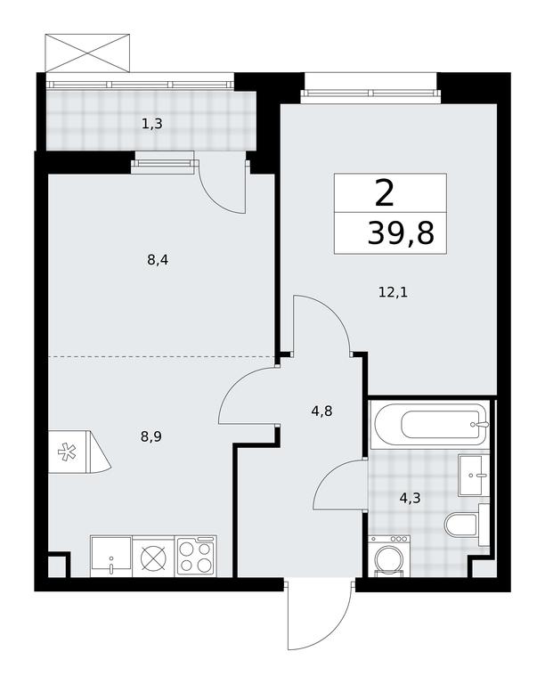 1-BD Apartment Sale, 39.8 sq. m. at Skandinaviya, Skandinaviya Residential Complex, Sosenskoye Settlement, Moscow, Russia #2 1-BD Apartment Sale, 39.8 sq. m. at Skandinaviya, Skandinaviya Residential Complex, Sosenskoye Settlement, Moscow, Russia #2
