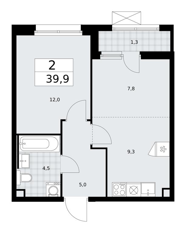 1-BD Apartment Sale, 39.9 sq. m. at Skandinaviya, Skandinaviya Residential Complex, Sosenskoye Settlement, Moscow, Russia #1 1-BD Apartment Sale, 39.9 sq. m. at Skandinaviya, Skandinaviya Residential Complex, Sosenskoye Settlement, Moscow, Russia #1