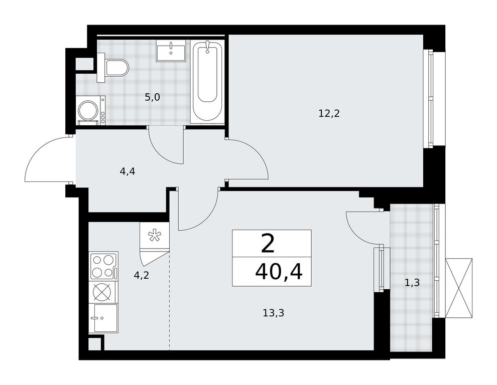 1-BD Apartment Sale, 40.4 sq. m. at Skandinaviya, Skandinaviya Residential Complex, Sosenskoye Settlement, Moscow, Russia #2 1-BD Apartment Sale, 40.4 sq. m. at Skandinaviya, Skandinaviya Residential Complex, Sosenskoye Settlement, Moscow, Russia #2