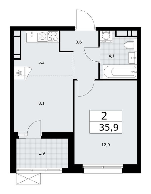 1-BD Apartment Sale, 35.9平方米 at Skandinaviya, Skandinaviya Residential Complex, Sosenskoye Settlement, Moscow, Russia #2 1-BD Apartment Sale, 35.9平方米 at Skandinaviya, Skandinaviya Residential Complex, Sosenskoye Settlement, Moscow, Russia #2