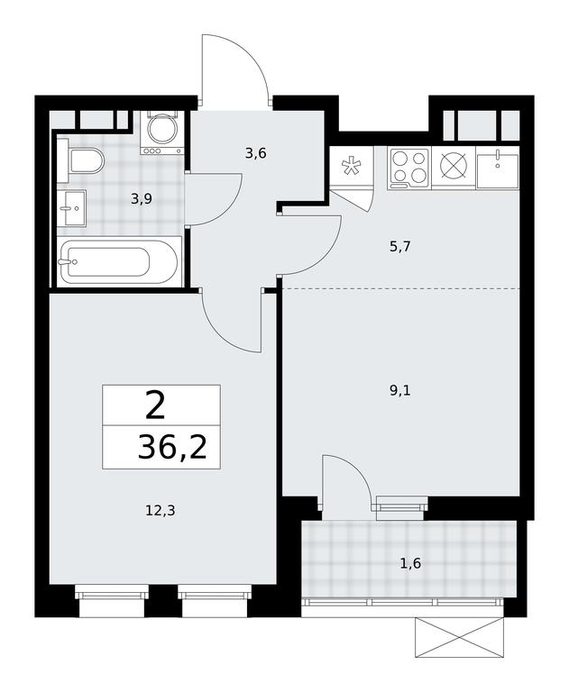 1-BD Apartment Sale, 36.2平方米 at Skandinaviya, Skandinaviya Residential Complex, Sosenskoye Settlement, Moscow, Russia #1 1-BD Apartment Sale, 36.2平方米 at Skandinaviya, Skandinaviya Residential Complex, Sosenskoye Settlement, Moscow, Russia #1