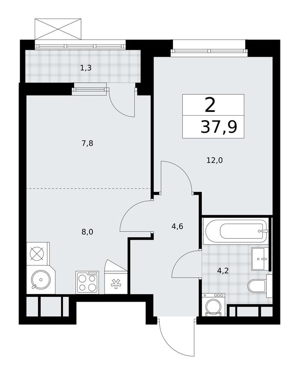 1-BD Apartment Sale, 37.9 sq. m. at Skandinaviya, Skandinaviya Residential Complex, Sosenskoye Settlement, Moscow, Russia #1 1-BD Apartment Sale, 37.9 sq. m. at Skandinaviya, Skandinaviya Residential Complex, Sosenskoye Settlement, Moscow, Russia #1