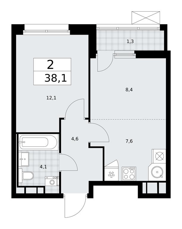 1-BD Apartment Sale, 38.1 sq. m. at Skandinaviya, Skandinaviya Residential Complex, Sosenskoye Settlement, Moscow, Russia #2 1-BD Apartment Sale, 38.1 sq. m. at Skandinaviya, Skandinaviya Residential Complex, Sosenskoye Settlement, Moscow, Russia #2