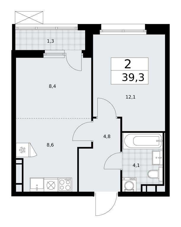 1-BD Apartment Sale, 39.3平方米 at Skandinaviya, Skandinaviya Residential Complex, Sosenskoye Settlement, Moscow, Russia #1 1-BD Apartment Sale, 39.3平方米 at Skandinaviya, Skandinaviya Residential Complex, Sosenskoye Settlement, Moscow, Russia #1
