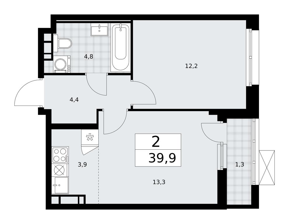1-BD Apartment Sale, 39.9平方米 at Skandinaviya, Skandinaviya Residential Complex, Sosenskoye Settlement, Moscow, Russia #1 1-BD Apartment Sale, 39.9平方米 at Skandinaviya, Skandinaviya Residential Complex, Sosenskoye Settlement, Moscow, Russia #1