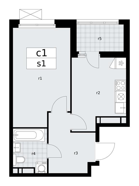 Apartment Sale, 38.3平方米 at Skandinaviya, Skandinaviya Residential Complex, Sosenskoye Settlement, Moscow, Russia #1