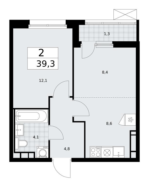 1-BD Apartment Sale, 39.3 sq. m. at Skandinaviya, Skandinaviya Residential Complex, Sosenskoye Settlement, Moscow, Russia #1 1-BD Apartment Sale, 39.3 sq. m. at Skandinaviya, Skandinaviya Residential Complex, Sosenskoye Settlement, Moscow, Russia #1