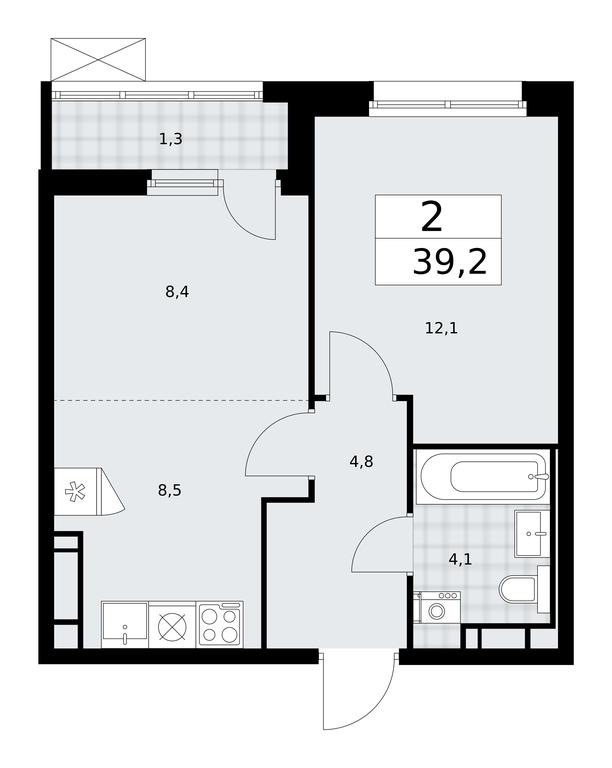1-BD Apartment Sale, 39.2 sq. m. at Skandinaviya, Skandinaviya Residential Complex, Sosenskoye Settlement, Moscow, Russia #2 1-BD Apartment Sale, 39.2 sq. m. at Skandinaviya, Skandinaviya Residential Complex, Sosenskoye Settlement, Moscow, Russia #2