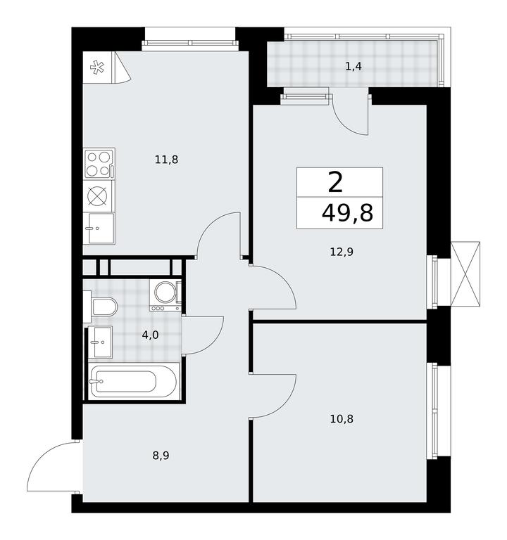 1-BD Apartment Sale, 49.8 sq. m. at Skandinaviya, Skandinaviya Residential Complex, Sosenskoye Settlement, Moscow, Russia #2 1-BD Apartment Sale, 49.8 sq. m. at Skandinaviya, Skandinaviya Residential Complex, Sosenskoye Settlement, Moscow, Russia #2