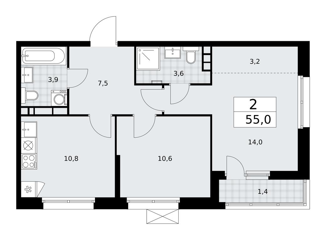 1-BD Apartment Sale, 55 sq. m. at Skandinaviya, Skandinaviya Residential Complex, Sosenskoye Settlement, Moscow, Russia #2 1-BD Apartment Sale, 55 sq. m. at Skandinaviya, Skandinaviya Residential Complex, Sosenskoye Settlement, Moscow, Russia #2