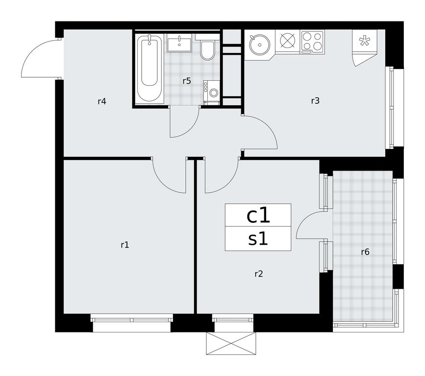 1-BD Apartment Sale, 48.1平方米 at Skandinaviya, Skandinaviya Residential Complex, Sosenskoye Settlement, Moscow, Russia #1 1-BD Apartment Sale, 48.1平方米 at Skandinaviya, Skandinaviya Residential Complex, Sosenskoye Settlement, Moscow, Russia #1