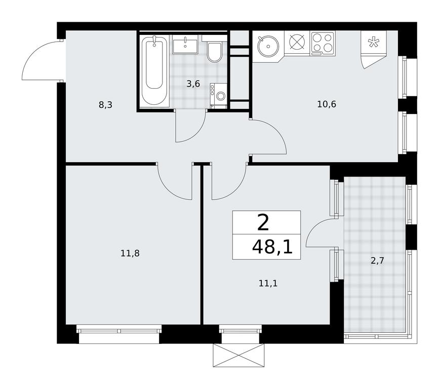 1-BD Apartment Sale, 48.1 sq. m. at Skandinaviya, Skandinaviya Residential Complex, Sosenskoye Settlement, Moscow, Russia #1 1-BD Apartment Sale, 48.1 sq. m. at Skandinaviya, Skandinaviya Residential Complex, Sosenskoye Settlement, Moscow, Russia #1