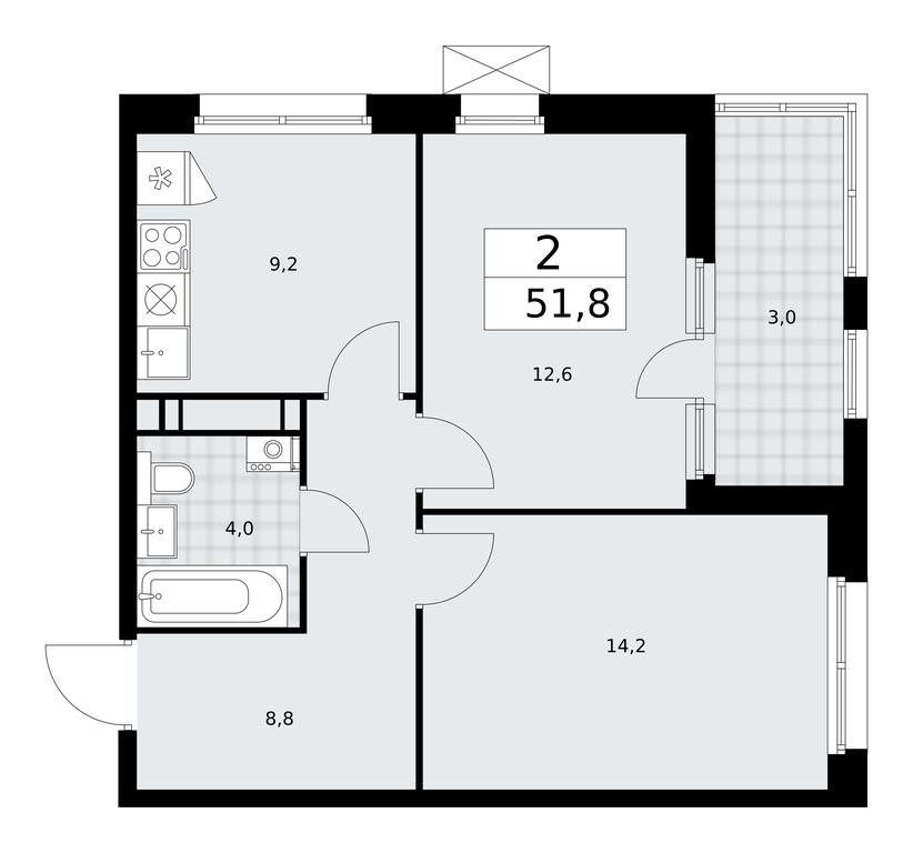 1-BD Apartment Sale, 51.8 sq. m. at Skandinaviya, Skandinaviya Residential Complex, Sosenskoye Settlement, Moscow, Russia #1 1-BD Apartment Sale, 51.8 sq. m. at Skandinaviya, Skandinaviya Residential Complex, Sosenskoye Settlement, Moscow, Russia #1