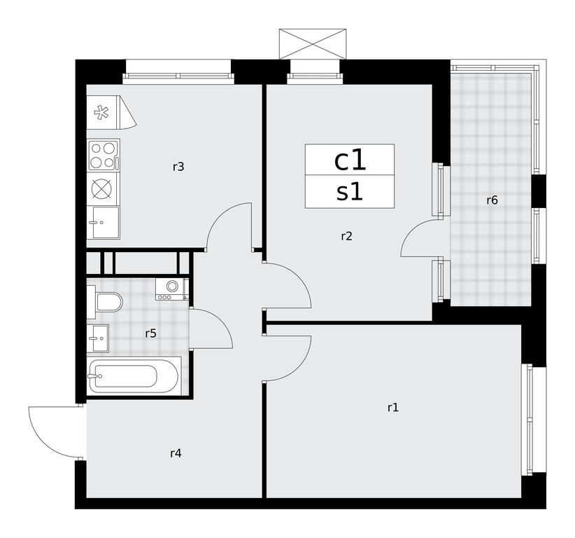 1-BD Apartment Sale, 51.7 sq. m. at Skandinaviya, Skandinaviya Residential Complex, Sosenskoye Settlement, Moscow, Russia #1