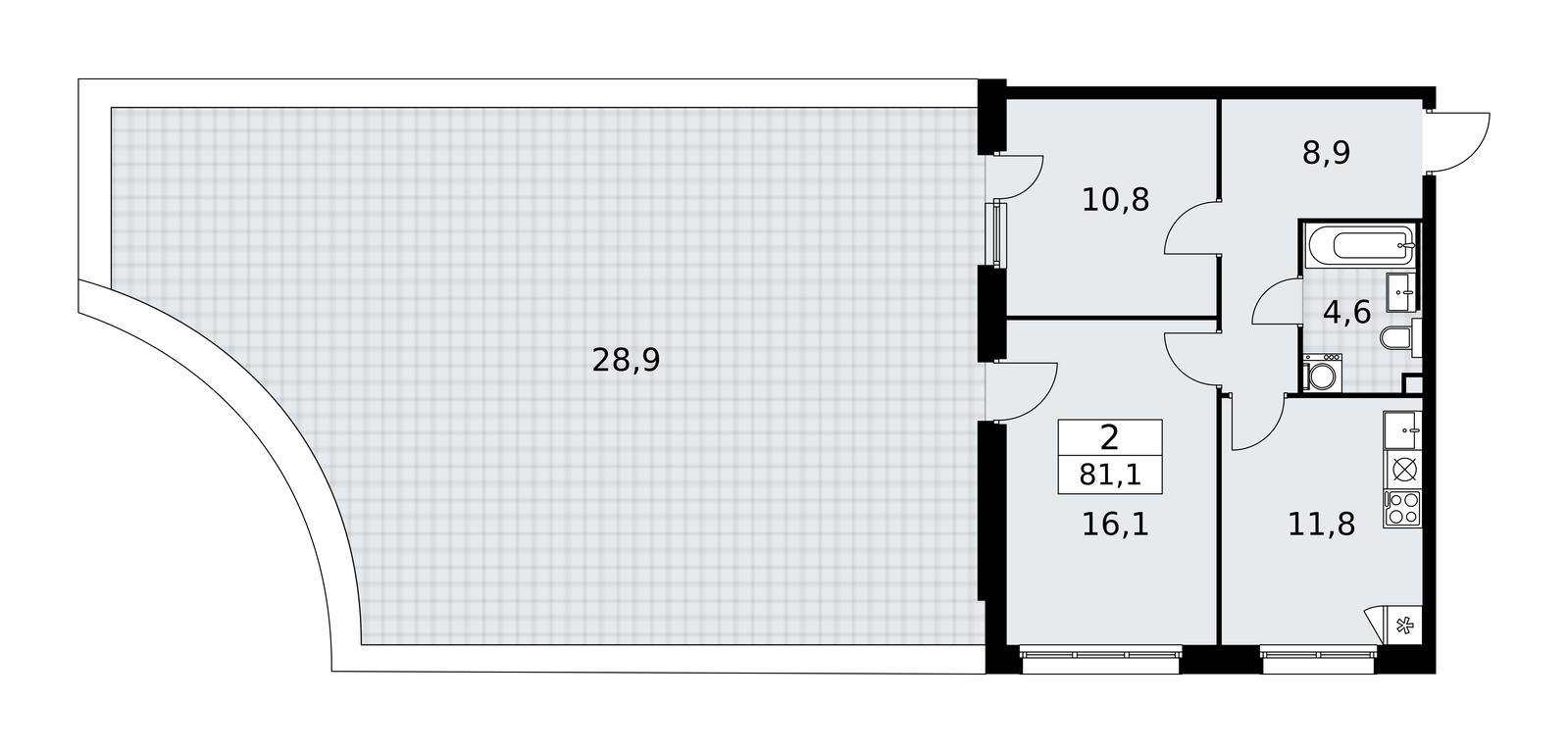 1-BD Apartment Sale, 81.1 sq. m. at Skandinaviya, Skandinaviya Residential Complex, Sosenskoye Settlement, Moscow, Russia #2 1-BD Apartment Sale, 81.1 sq. m. at Skandinaviya, Skandinaviya Residential Complex, Sosenskoye Settlement, Moscow, Russia #2