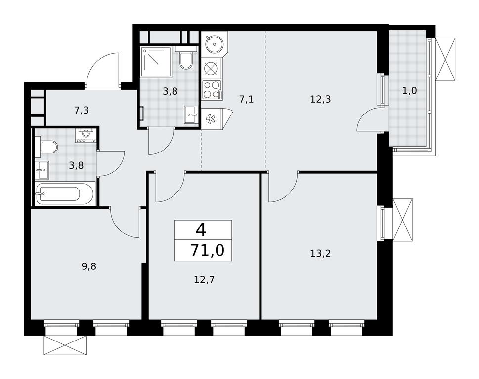 3-BD Apartment Sale, 71 sq. m. at Skandinaviya, Skandinaviya Residential Complex, Sosenskoye Settlement, Moscow, Russia #2 3-BD Apartment Sale, 71 sq. m. at Skandinaviya, Skandinaviya Residential Complex, Sosenskoye Settlement, Moscow, Russia #2