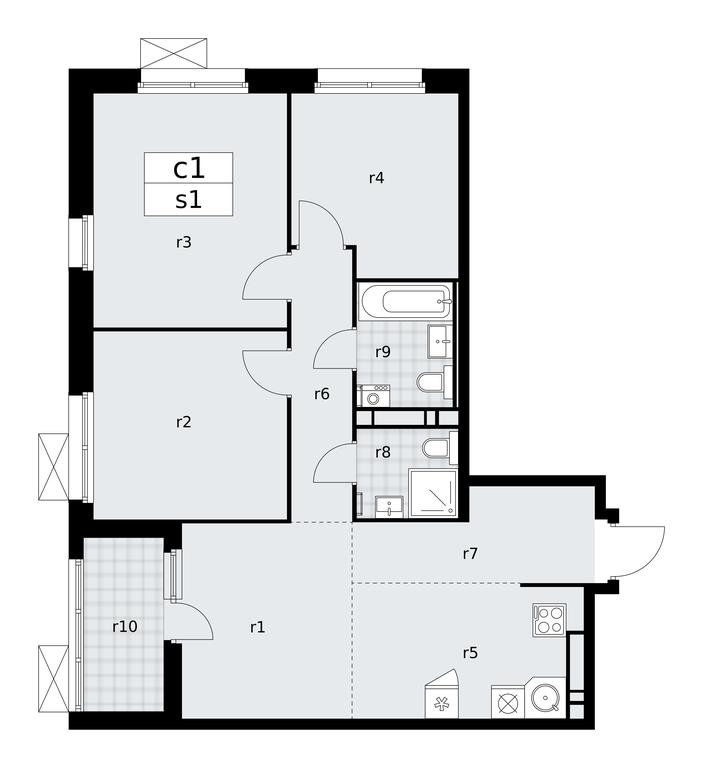 3-BD Apartment Sale, 78.1 sq. m. at Skandinaviya, Skandinaviya Residential Complex, Sosenskoye Settlement, Moscow, Russia #1 3-BD Apartment Sale, 78.1 sq. m. at Skandinaviya, Skandinaviya Residential Complex, Sosenskoye Settlement, Moscow, Russia #1
