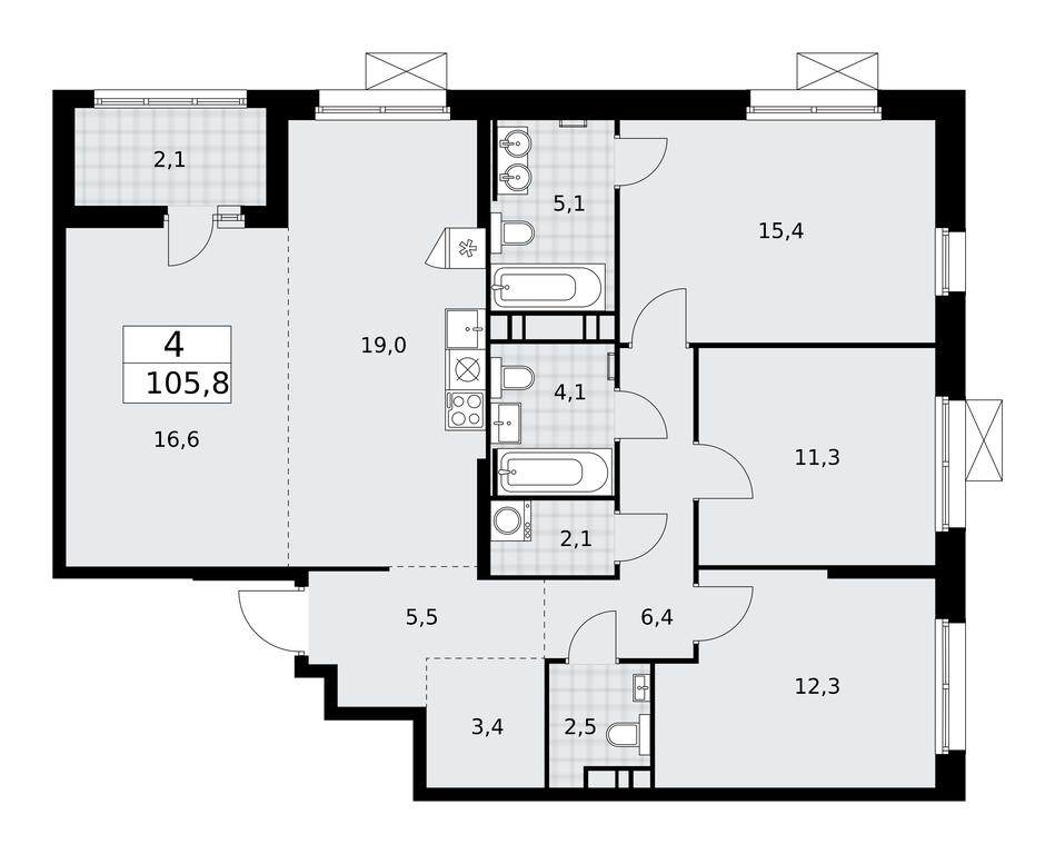 3-BD Apartment Sale, 105.8 sq. m. at Skandinaviya, Skandinaviya Residential Complex, Sosenskoye Settlement, Moscow, Russia #1 3-BD Apartment Sale, 105.8 sq. m. at Skandinaviya, Skandinaviya Residential Complex, Sosenskoye Settlement, Moscow, Russia #1