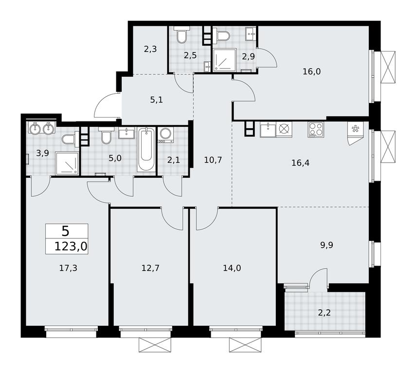 4-BD Apartment Sale, 123 sq. m. at Skandinaviya, Skandinaviya Residential Complex, Sosenskoye Settlement, Moscow, Russia #2 4-BD Apartment Sale, 123 sq. m. at Skandinaviya, Skandinaviya Residential Complex, Sosenskoye Settlement, Moscow, Russia #2