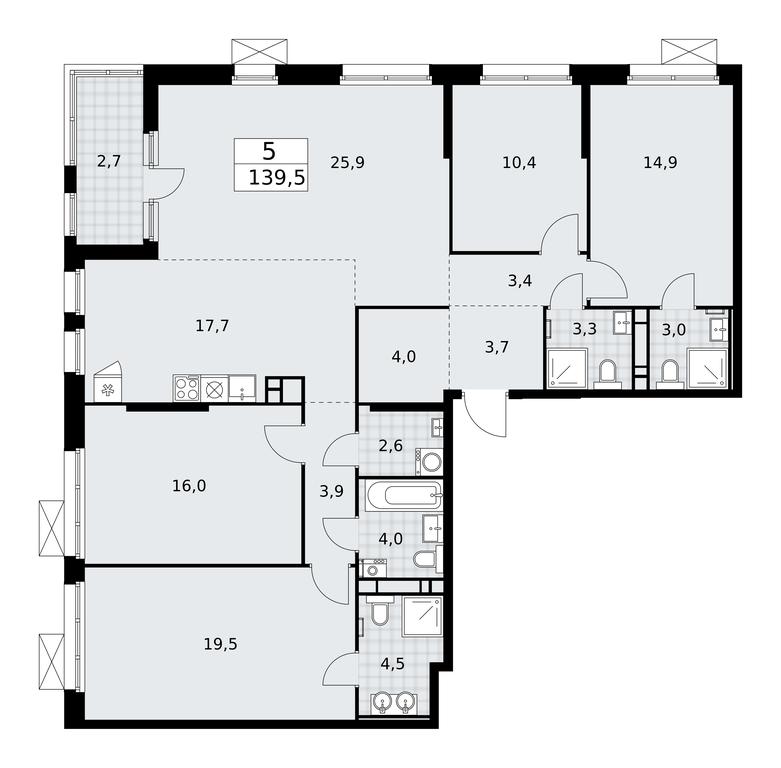 4-BD Apartment Sale, 139.5 sq. m. at Skandinaviya, Skandinaviya Residential Complex, Sosenskoye Settlement, Moscow, Russia #2 4-BD Apartment Sale, 139.5 sq. m. at Skandinaviya, Skandinaviya Residential Complex, Sosenskoye Settlement, Moscow, Russia #2