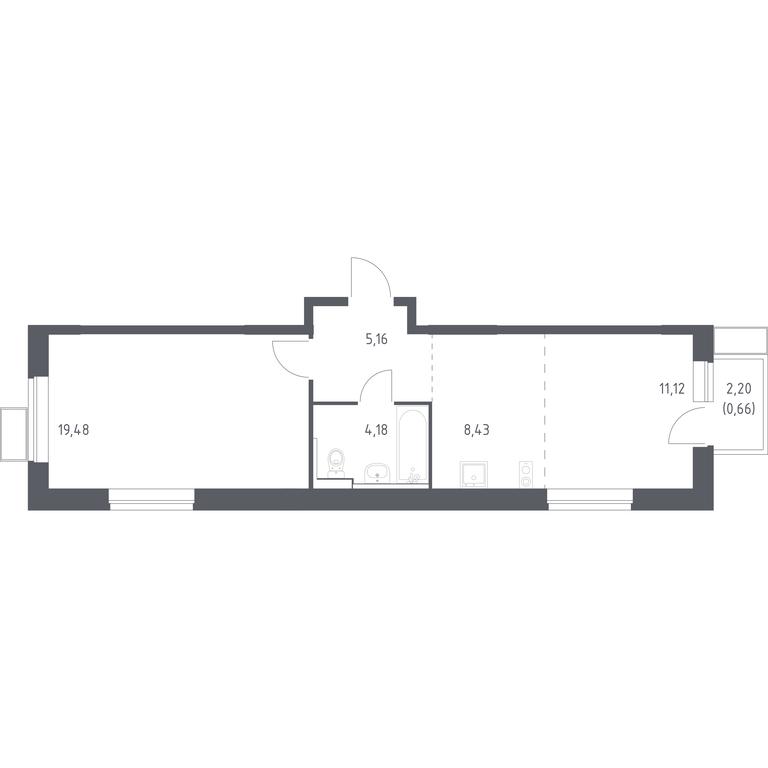 Apartment Sale, 49.03 sq. m. at Prigorod Lesnoe, Molodyozhny bulvar, 6, derevnya Misaylovo, Leninskiy City District, Moscow Region, Russia #1 Apartment Sale, 49.03 sq. m. at Prigorod Lesnoe, Molodyozhny bulvar, 6, derevnya Misaylovo, Leninskiy City District, Moscow Region, Russia #1