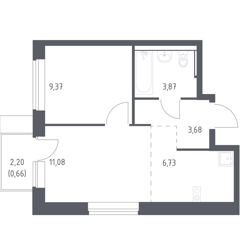 Apartment Sale, 35.39平方米 at Prigorod Lesnoe, Molodyozhny bulvar, 6, derevnya Misaylovo, Leninskiy City District, Moscow Region, Russia #1 Apartment Sale, 35.39平方米 at Prigorod Lesnoe, Molodyozhny bulvar, 6, derevnya Misaylovo, Leninskiy City District, Moscow Region, Russia #1