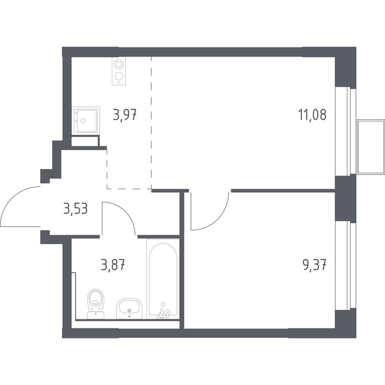 Apartment Sale, 31.82平方米 at Prigorod Lesnoe, Molodyozhny bulvar, 6, derevnya Misaylovo, Leninskiy City District, Moscow Region, Russia #1 Apartment Sale, 31.82平方米 at Prigorod Lesnoe, Molodyozhny bulvar, 6, derevnya Misaylovo, Leninskiy City District, Moscow Region, Russia #1