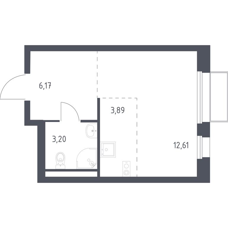 Apartment Sale, 25.87平方米 at Kvartal Marino, kvartal № 175, 1с1, Filimonkovskoye Municipal Formation, Moscow, Russia #1 Apartment Sale, 25.87平方米 at Kvartal Marino, kvartal № 175, 1с1, Filimonkovskoye Municipal Formation, Moscow, Russia #1