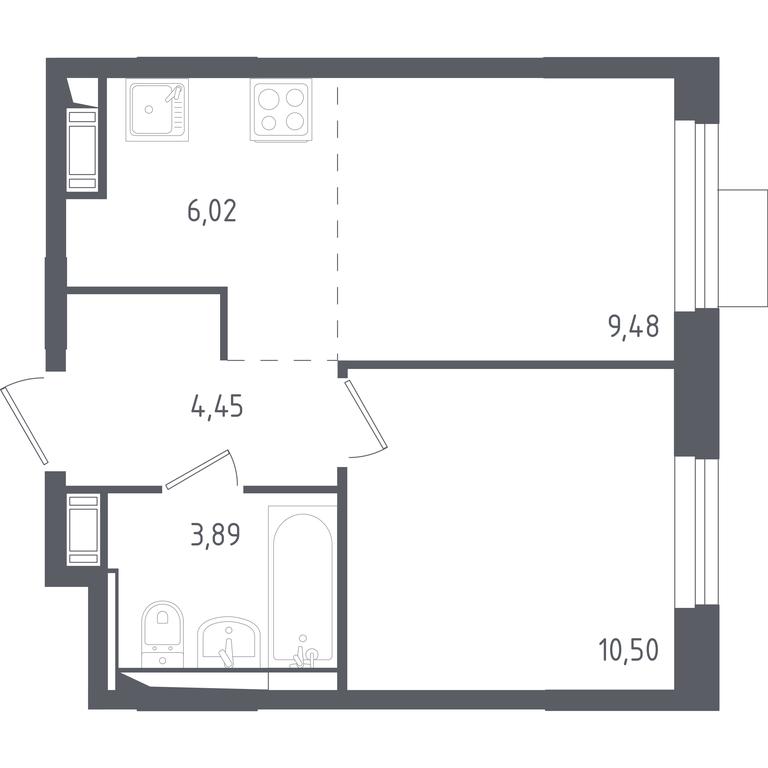 Продажа квартиры, 34,34 м² в ЖК «Пятницкие Луга», Пятницкое шоссе, 2, деревня Юрлово, городской округ Солнечногорск, Московская область, Россия #1