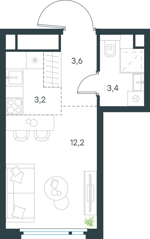 Apartment Sale, 22.4 sq. m. at Level Nizhegorodskaja, Perovskoye Highway, 21с1, Moscow, Russia #2