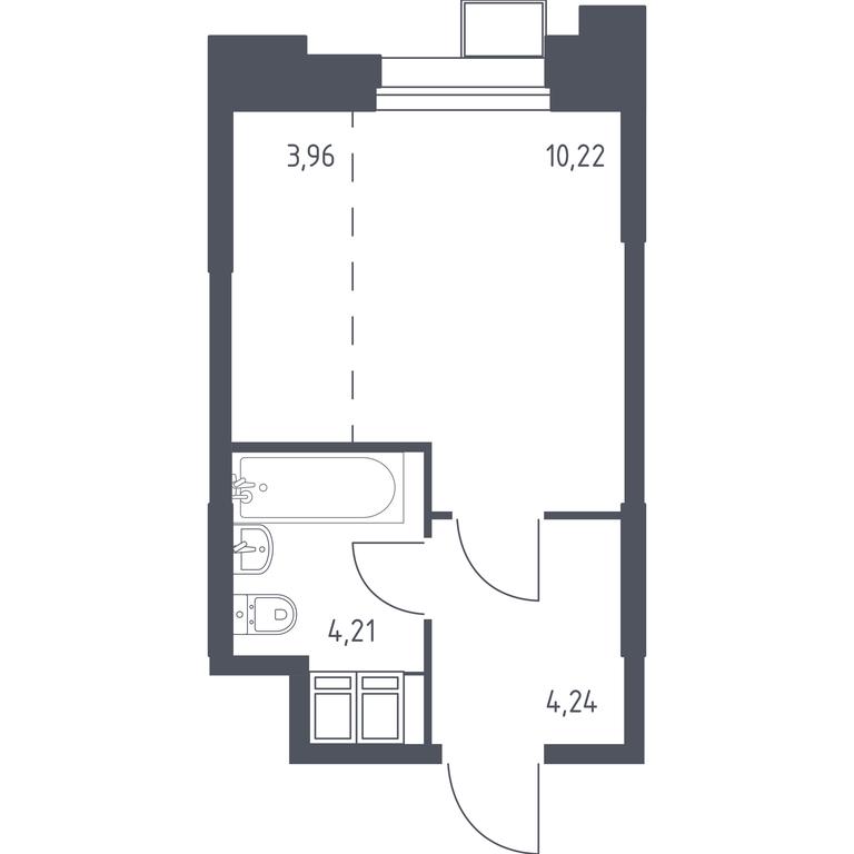 Apartment Sale, 22.77平方米 at Troparevo Park, Kiyevskoye shosse, 21-y kilometr, 3с4, Mosrentgen Settlement, Moscow, Russia #1