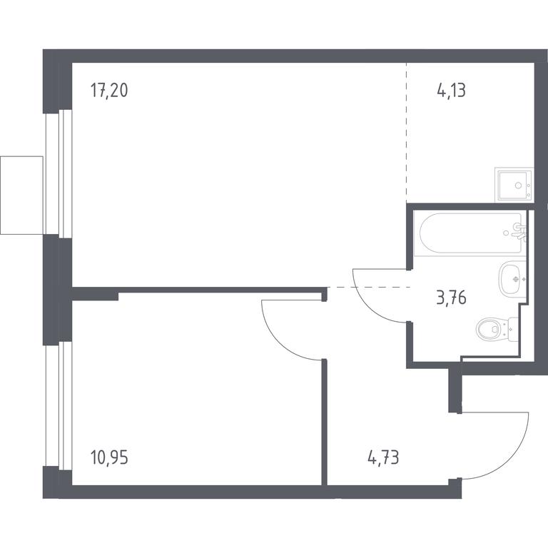Apartment Sale, 40.77 sq. m. at Kvartal Ivakino, kvartal Ivakino, mikrorayon Klyazma-Starbeyevo, Khimki, Moscow Region, Russia #1