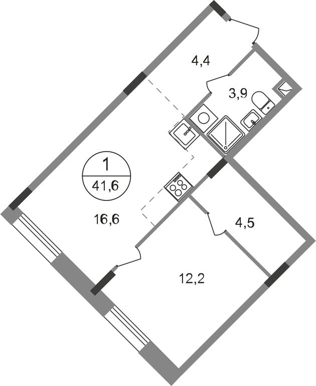 Apartment Sale, 41.6平方米 at Rezidentsii Skolkovo, Kashtanovaya ulitsa, 1, rabochiy posyolok Zarechye, Odintsovskiy City District, Moscow Region, Russia #1 Apartment Sale, 41.6平方米 at Rezidentsii Skolkovo, Kashtanovaya ulitsa, 1, rabochiy posyolok Zarechye, Odintsovskiy City District, Moscow Region, Russia #1
