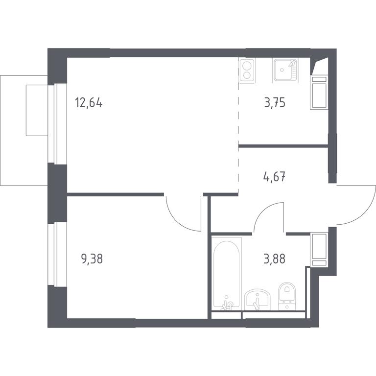 Apartment Sale, 34.32平方米 at Piatnitskie Luga, Pyatnitskoye Highway, 2, derevnya Yurlovo, Solnechnogorsk City District, Moscow Region, Russia #1 Apartment Sale, 34.32平方米 at Piatnitskie Luga, Pyatnitskoye Highway, 2, derevnya Yurlovo, Solnechnogorsk City District, Moscow Region, Russia #1