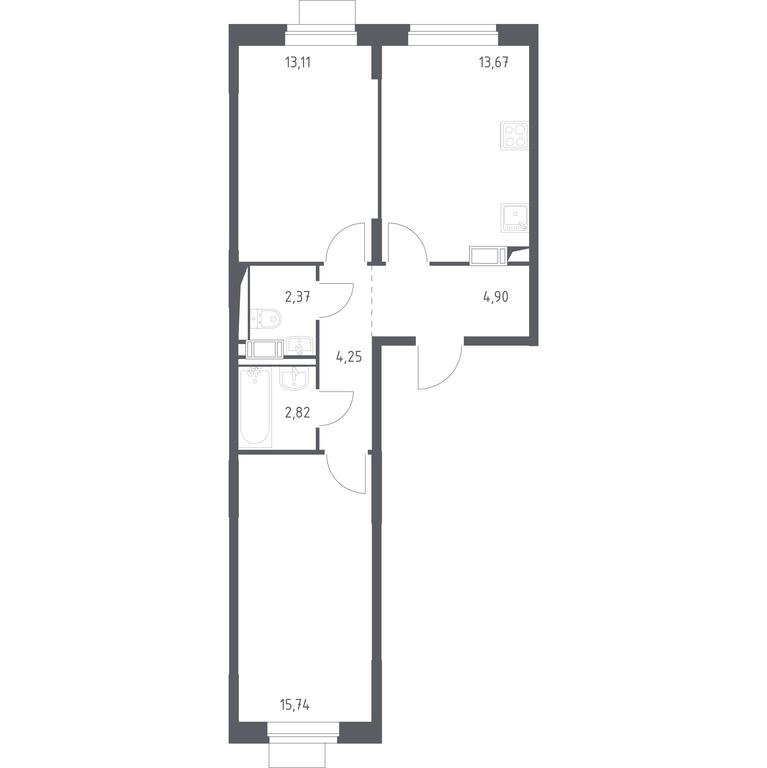 1-BD Apartment Sale, 56.86平方米 at Piatnitskie Luga, Pyatnitskoye Highway, 2, derevnya Yurlovo, Solnechnogorsk City District, Moscow Region, Russia #1 1-BD Apartment Sale, 56.86平方米 at Piatnitskie Luga, Pyatnitskoye Highway, 2, derevnya Yurlovo, Solnechnogorsk City District, Moscow Region, Russia #1