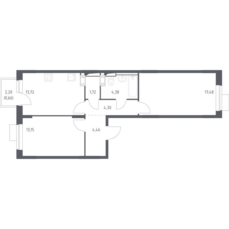 1-BD Apartment Sale, 59.87 sq. m. at Piatnitskie Luga, Pyatnitskoye Highway, 2, derevnya Yurlovo, Solnechnogorsk City District, Moscow Region, Russia #1 1-BD Apartment Sale, 59.87 sq. m. at Piatnitskie Luga, Pyatnitskoye Highway, 2, derevnya Yurlovo, Solnechnogorsk City District, Moscow Region, Russia #1