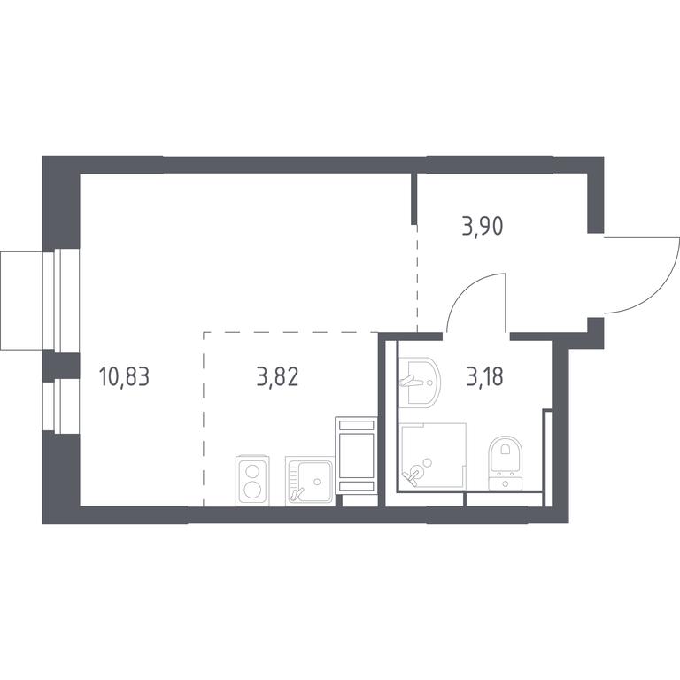 Apartment Sale, 21.73平方米 at Piatnitskie Luga, Pyatnitskoye Highway, 2, derevnya Yurlovo, Solnechnogorsk City District, Moscow Region, Russia #1