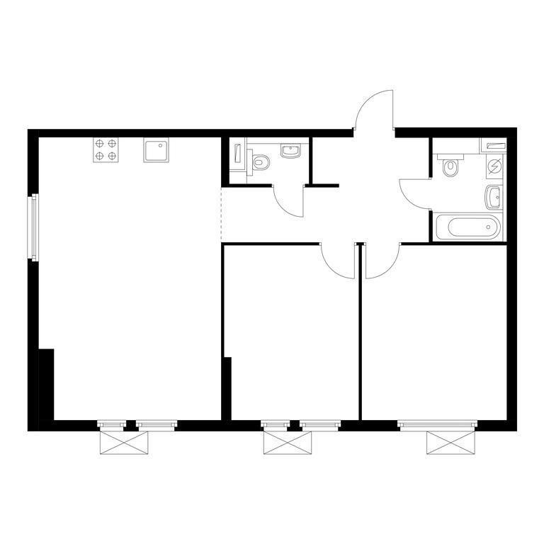 2-BD Apartment Sale, 72 sq. m. at Mikhailovskiy Park, Mikhaylova Street, 30Ак1, Moscow, Russia #1 2-BD Apartment Sale, 72 sq. m. at Mikhailovskiy Park, Mikhaylova Street, 30Ак1, Moscow, Russia #1