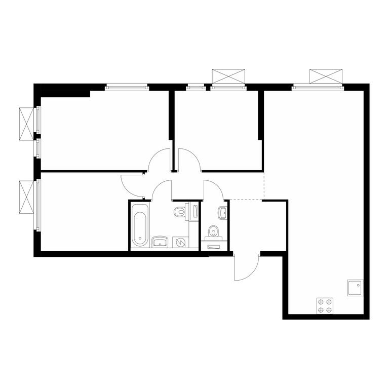 3-BD Apartment Sale, 72.3 sq. m. at Mitinskiy Les, Muravskaya Street, 44А, Moscow, Russia #1 3-BD Apartment Sale, 72.3 sq. m. at Mitinskiy Les, Muravskaya Street, 44А, Moscow, Russia #1