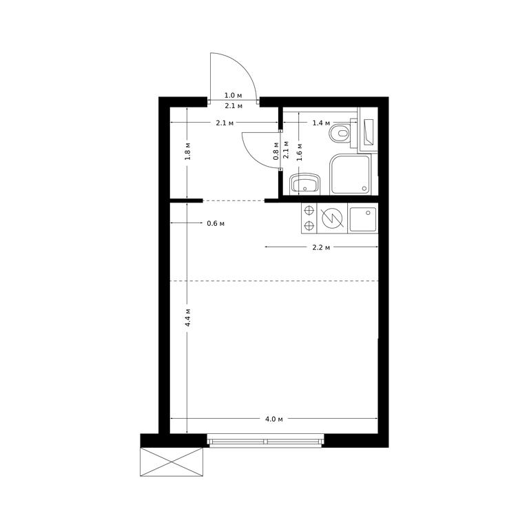 Apartment Sale, 23.8 sq. m. at Bolshaya Akademicheskaya 85, 3rd Nizhnelikhoborsky Drive, 1с16, Moscow, Russia #1