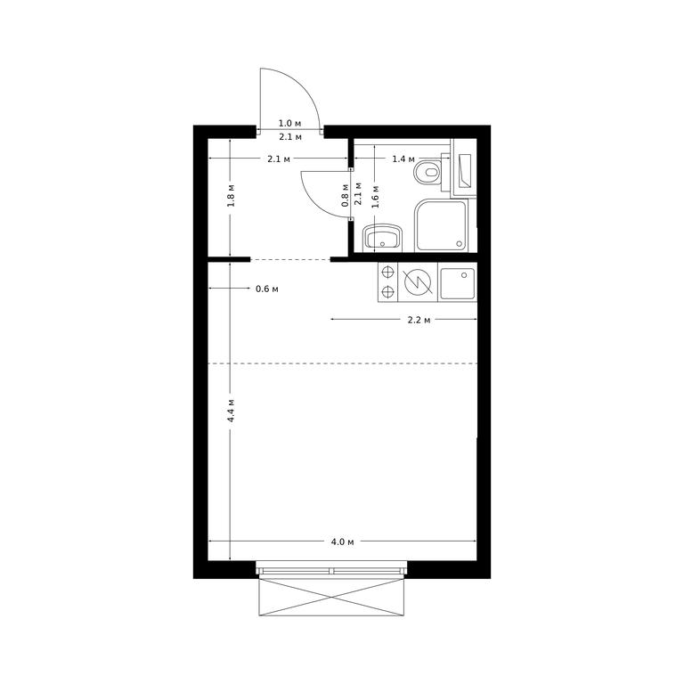 Apartment Sale, 23.7 sq. m. at Bolshaya Akademicheskaya 85, 3rd Nizhnelikhoborsky Drive, 1с16, Moscow, Russia #1