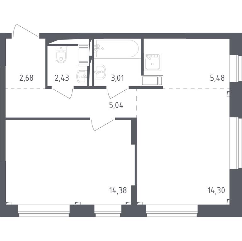 Apartment Sale, 46.5 sq. m. at Tomilino Park, 1-y kvartal, posyolok Zhilino-1, Lubertsy City District, Moscow Region, Russia #1 Apartment Sale, 46.5 sq. m. at Tomilino Park, 1-y kvartal, posyolok Zhilino-1, Lubertsy City District, Moscow Region, Russia #1