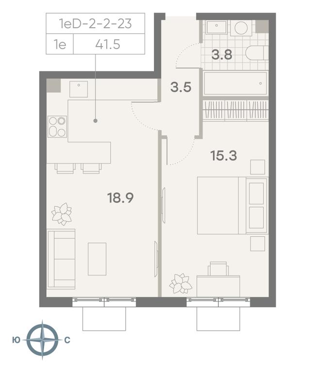 1-BD Apartment Sale, 41.5 sq. m. at Parkside, Krasnogo Mayaka Street, 26к1, Moscow, Russia #1 1-BD Apartment Sale, 41.5 sq. m. at Parkside, Krasnogo Mayaka Street, 26к1, Moscow, Russia #1