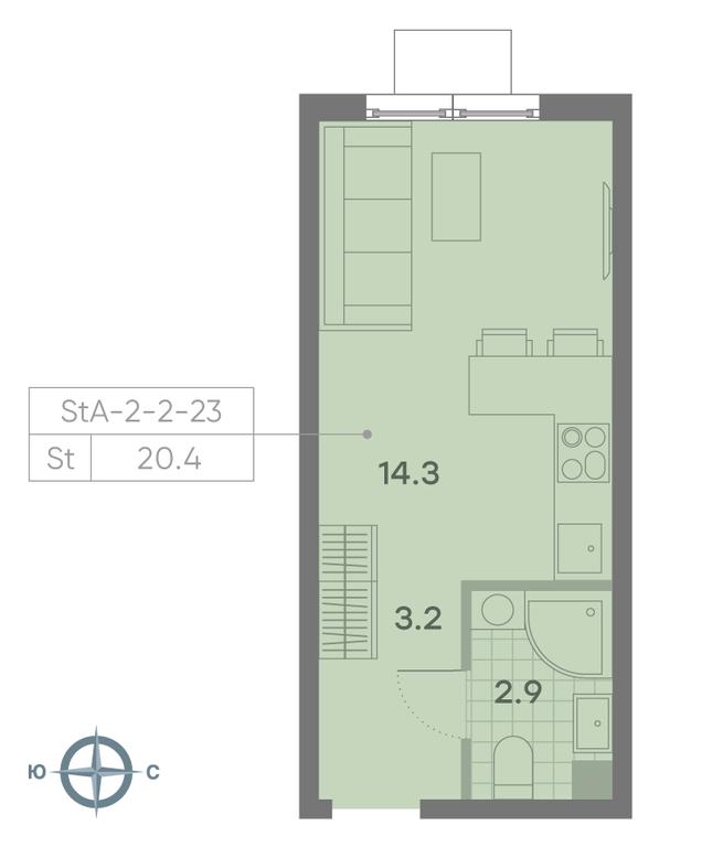 Apartment Sale, 20.4平方米 at Parkside, Krasnogo Mayaka Street, 26к1, Moscow, Russia #1 Apartment Sale, 20.4平方米 at Parkside, Krasnogo Mayaka Street, 26к1, Moscow, Russia #1