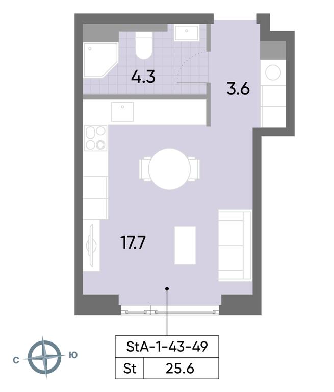 Apartment Sale, 25.6 sq. m. at Wave, Borisovskye Prudy Street, 1Б, Moscow, Russia #2