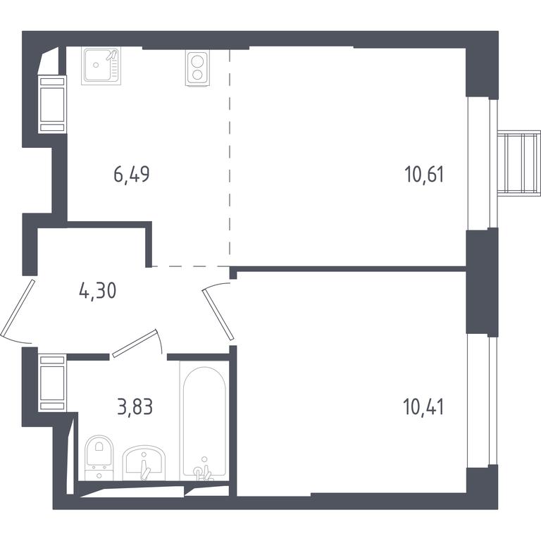 Apartment Sale, 35.1 sq. m. at Tomilino Park, 1-y kvartal, posyolok Zhilino-1, Lubertsy City District, Moscow Region, Russia #1 Apartment Sale, 35.1 sq. m. at Tomilino Park, 1-y kvartal, posyolok Zhilino-1, Lubertsy City District, Moscow Region, Russia #1